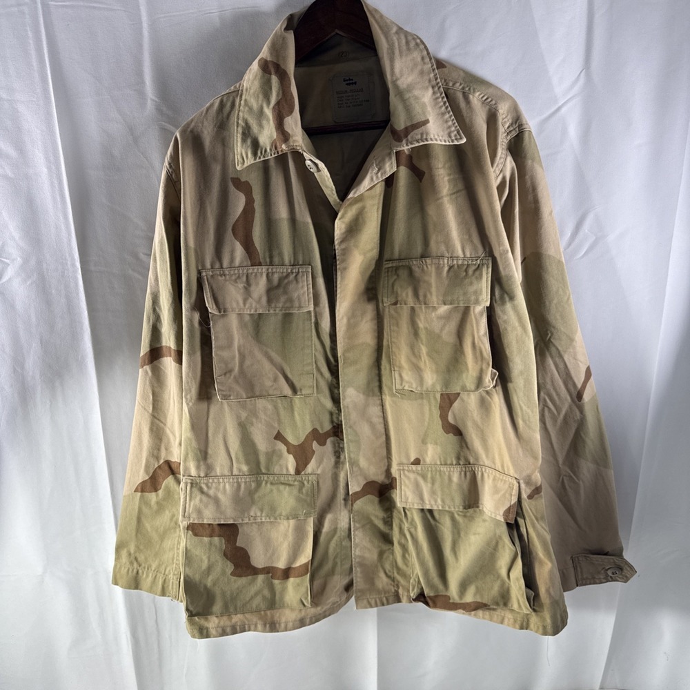 US Military 3 Color Desert Combat DCU Coat Shirt Size Medium -regular